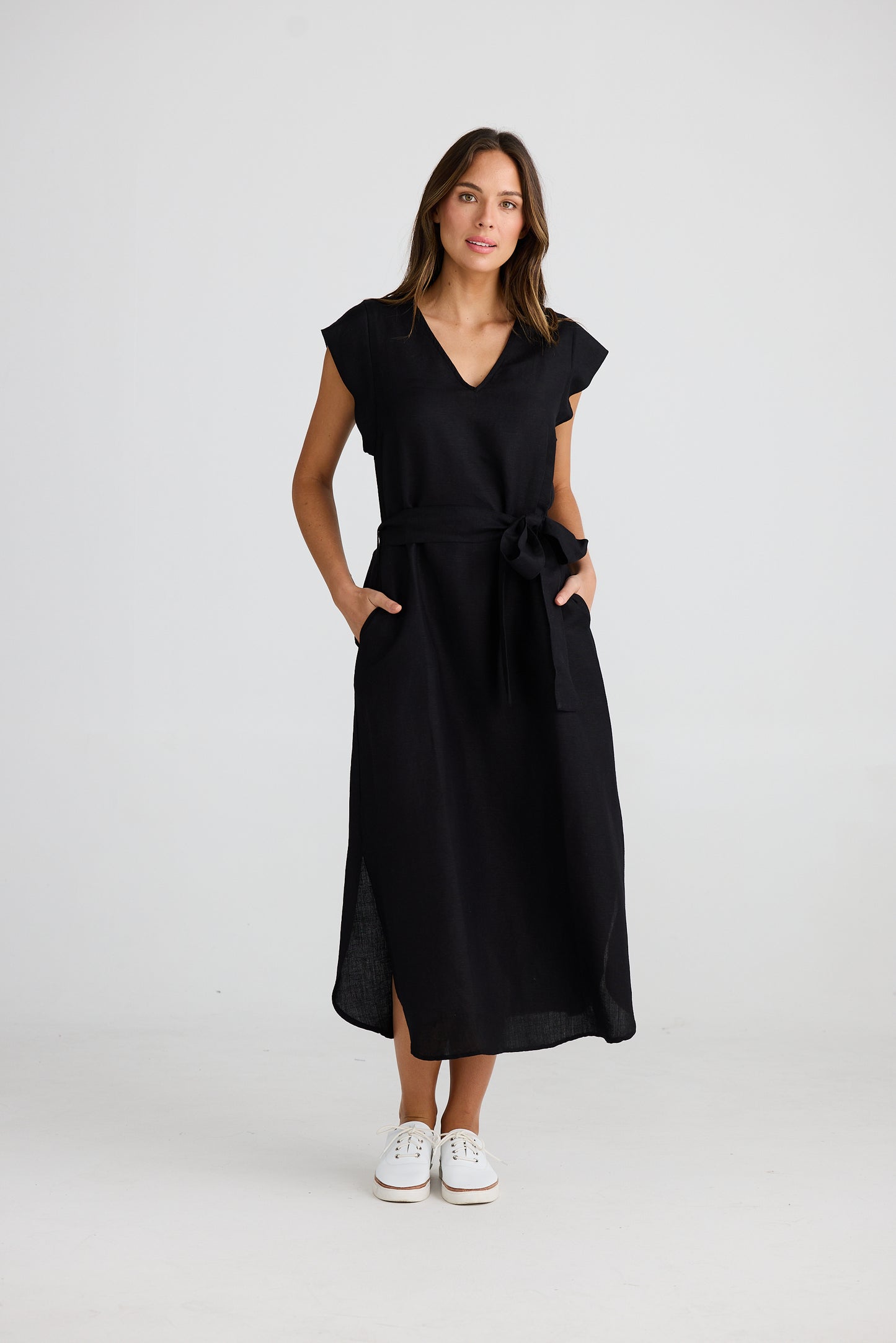 Sebou Dress by The Shanty - Black Linen Blend