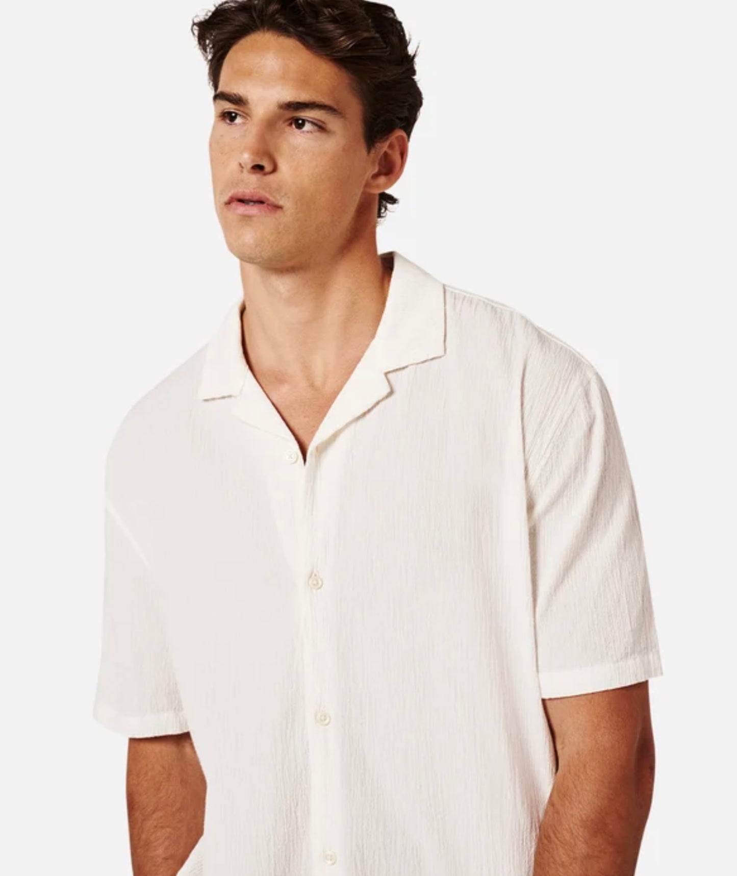 The Magna Short Sleeve Shirt - Off White by Industrie Clothing