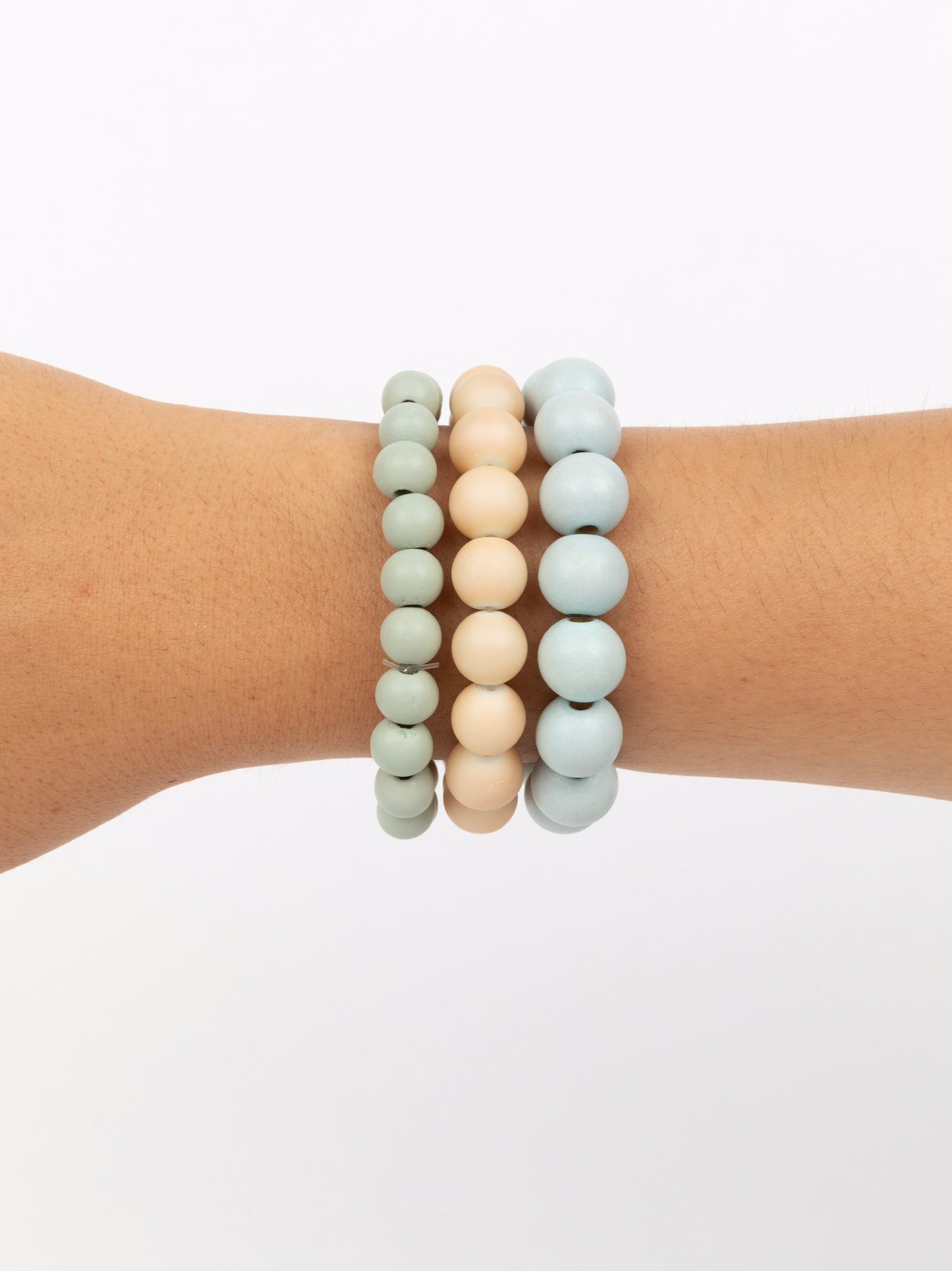 Wonder Stack Bracelet Set of 3 - Blue with Green