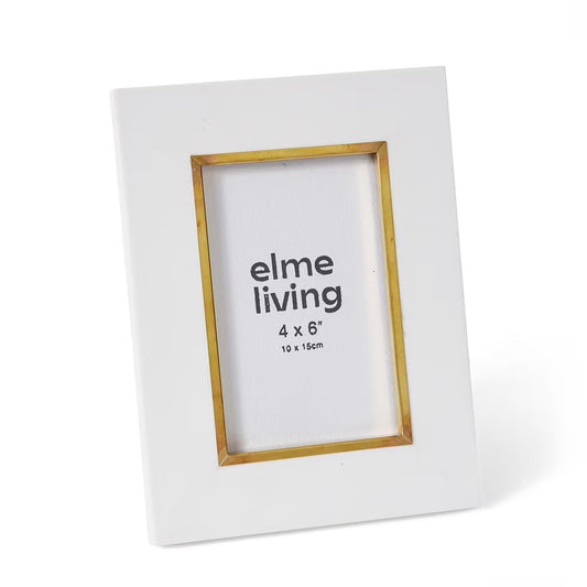 Kissa 4x6" Photo Frame White/Gold - 17 x 1 x 22cm