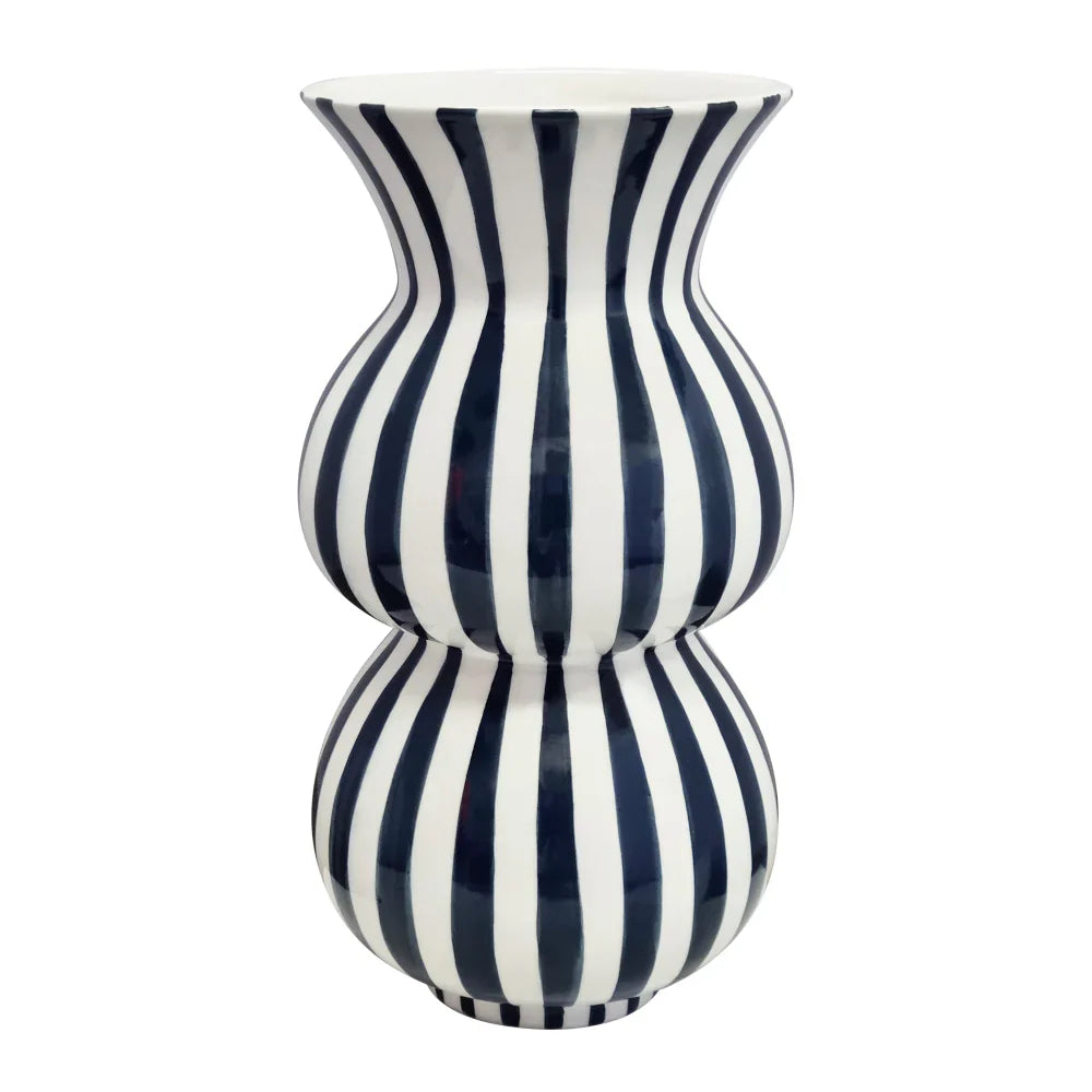 Arthur Striped Vase - Navy