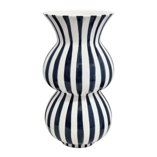 Arthur Striped Vase - Navy