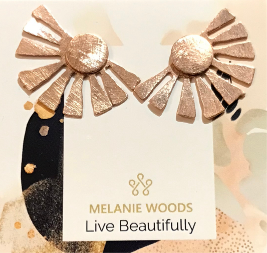 Euro Rose Gold Earrings by Melanie Woods