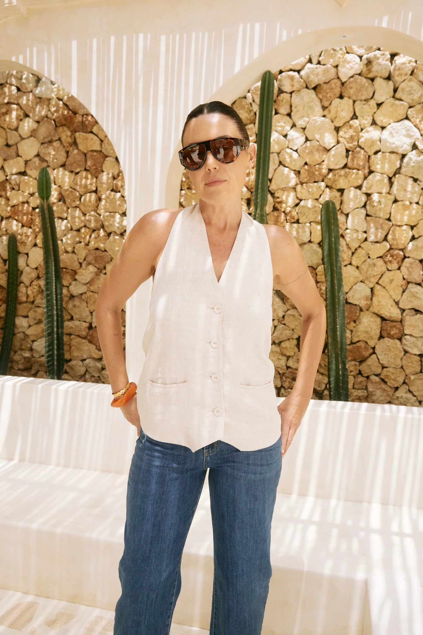 MARIS HALTER VEST - TUSK by eb&ive