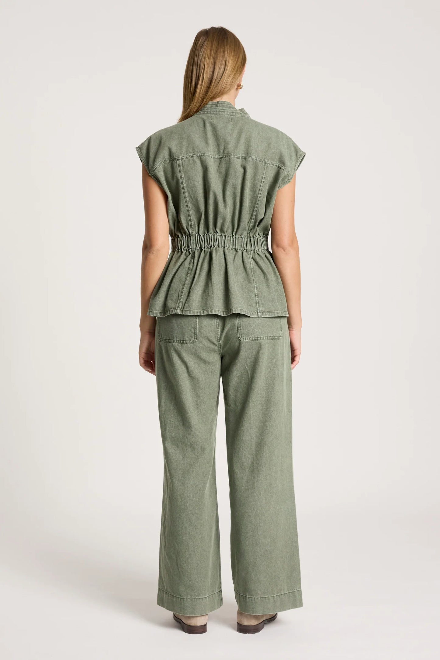 BODHI DENIM VEST - OLIVE by Eb&ive