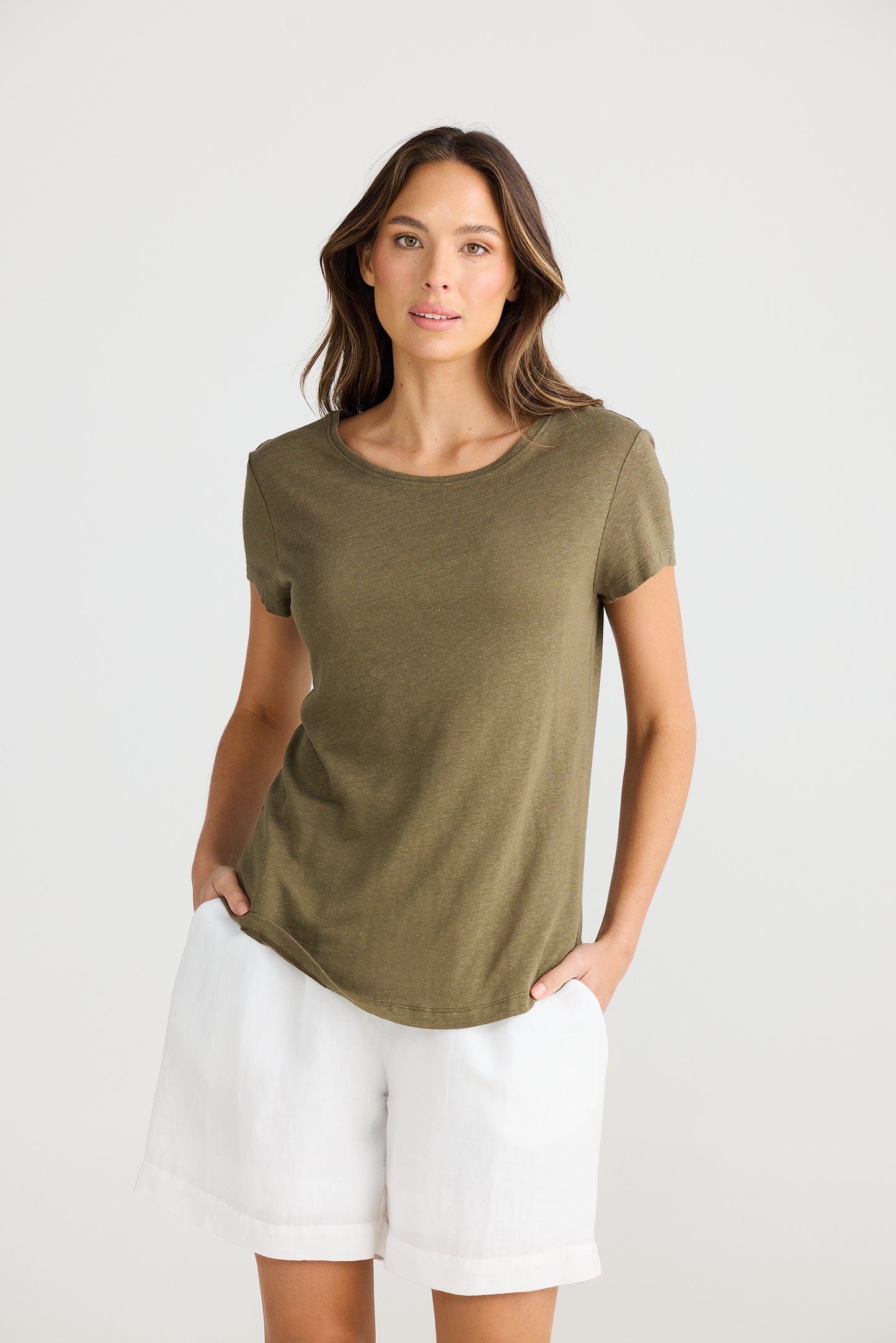 Monza Tee Olive by The Shanty