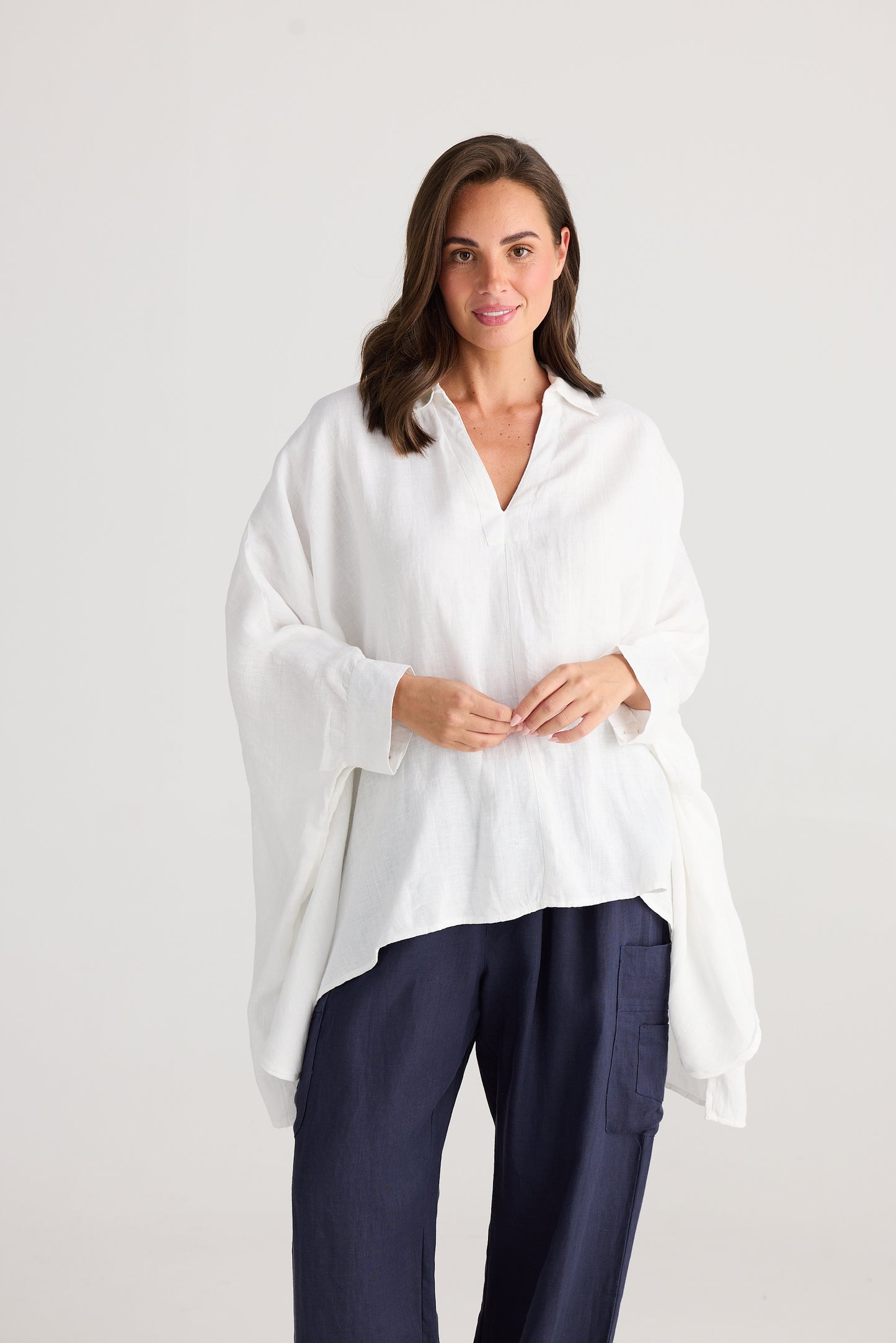 Palma Top by Holiday Trading - White Gauze