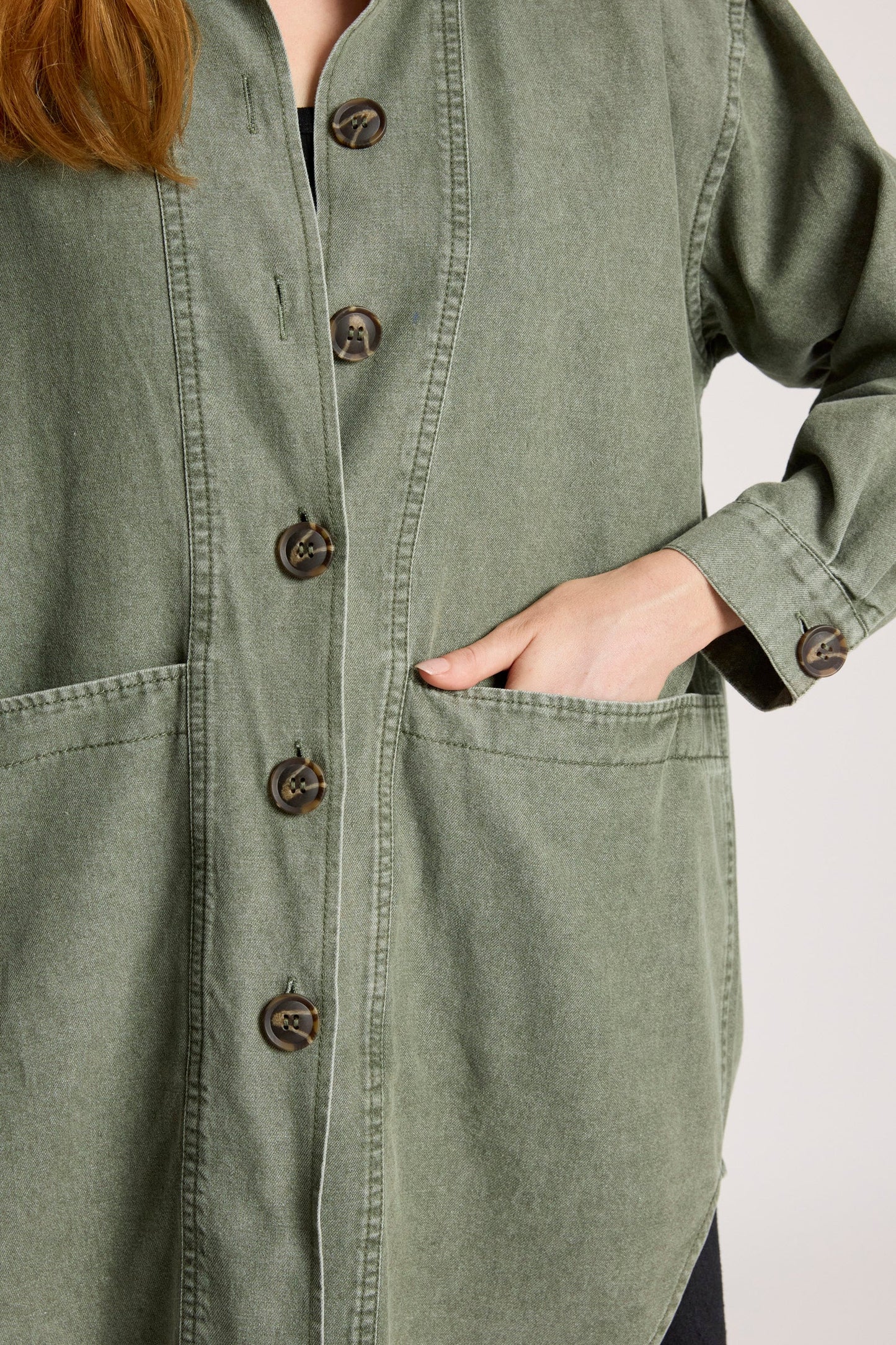 BODHI DENIM JACKET - OLIVE by Eb&ive