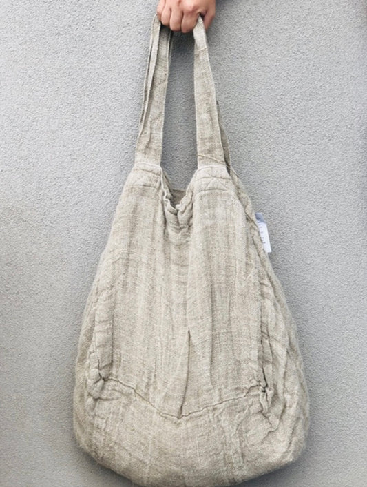 Angaston Handloom 100% Rustic Linen Bag - Natural