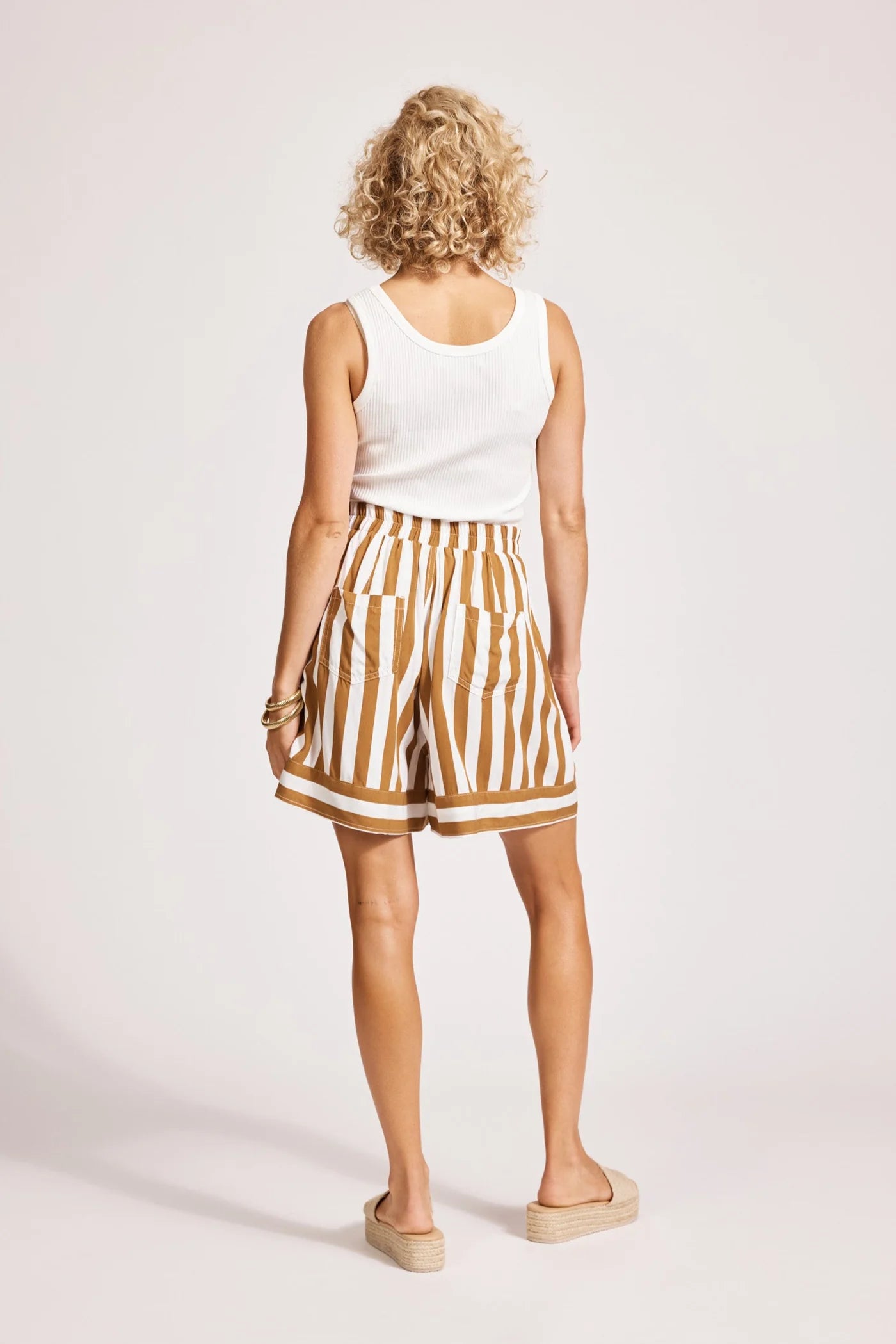 TREVILLE STRIPE SHORT - CARAMEL by eb&ive