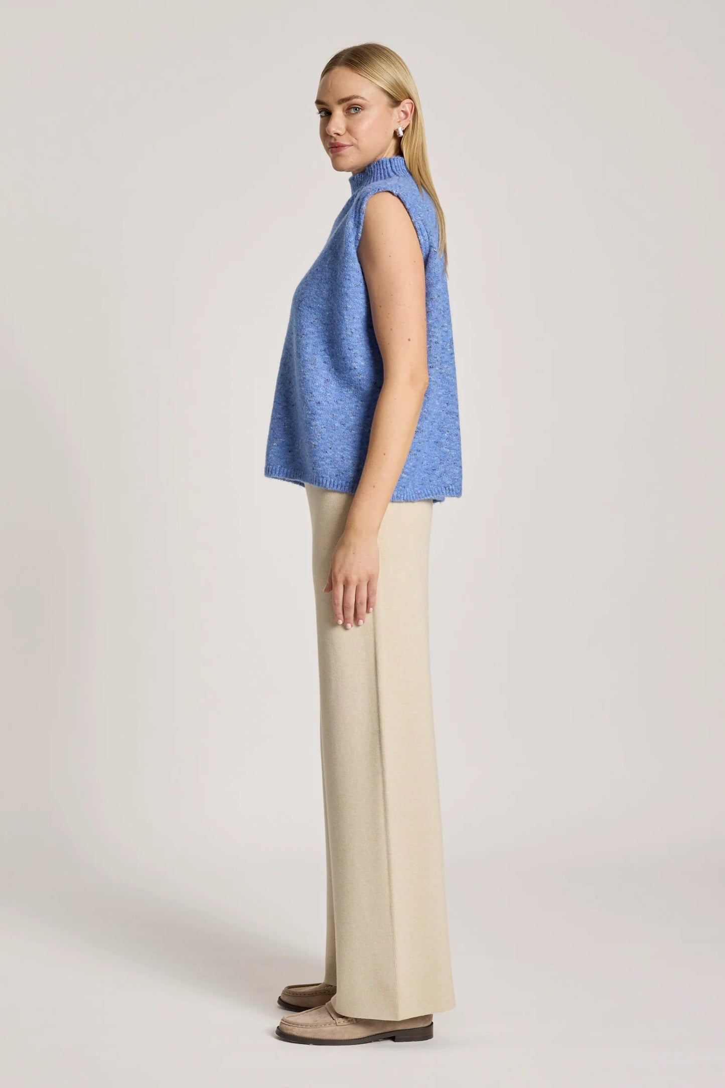 ZARDA KNIT VEST - LAKE by Eb&ive