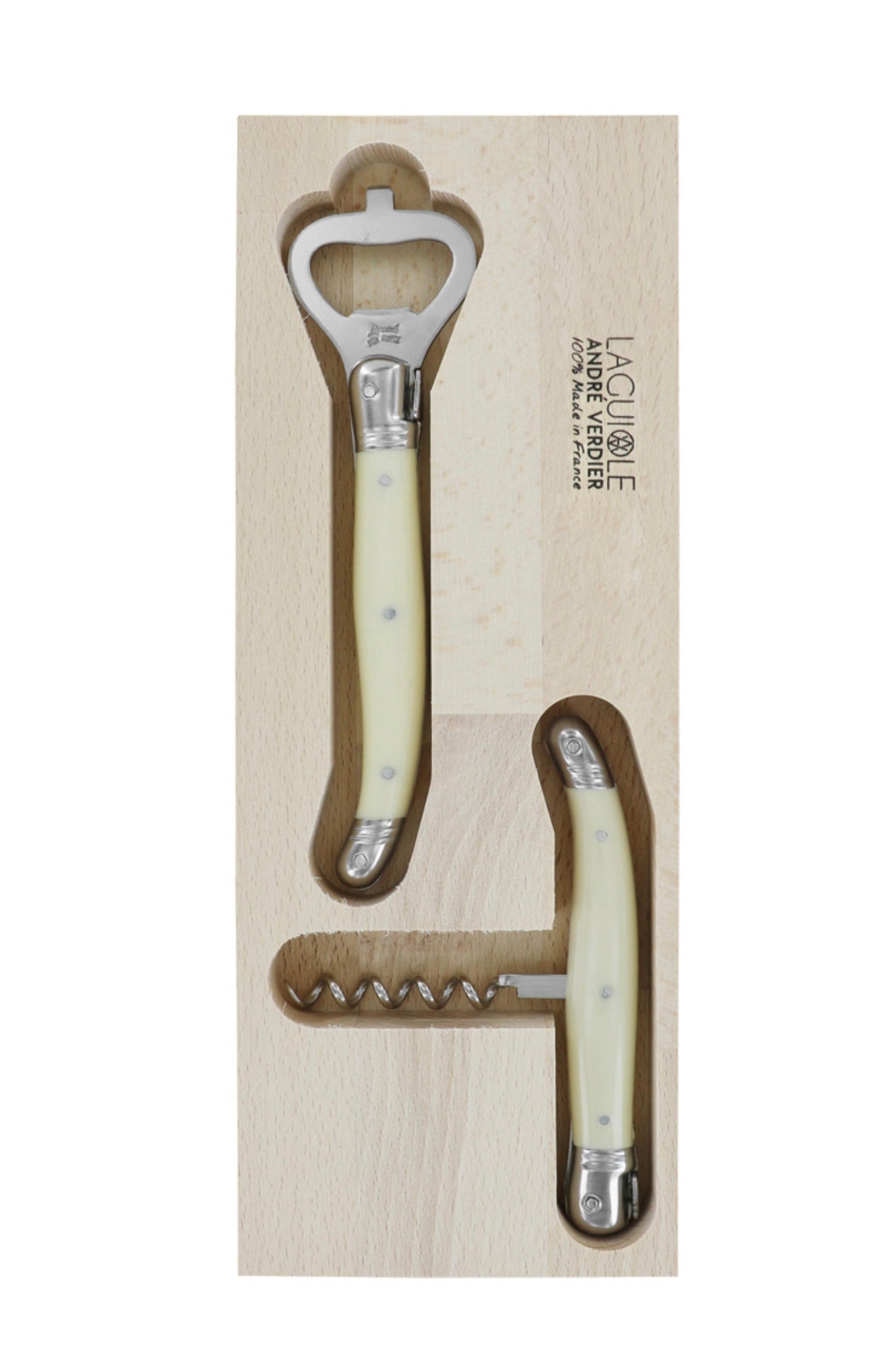 Laguiole Andre Verdier Apero Corkscrew Set- Ivory