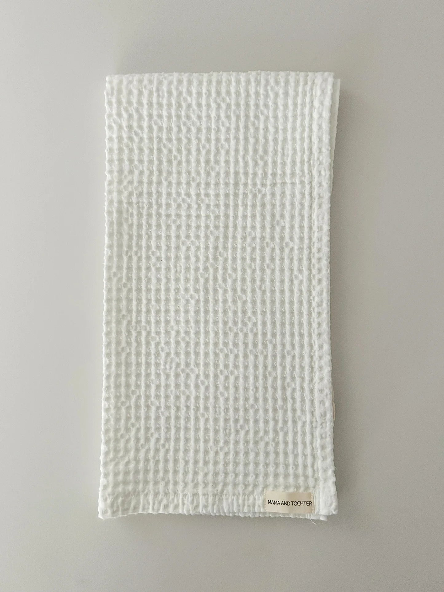 100% Organic Cotton Rustic Waffle Tea Towel Extra Large - White