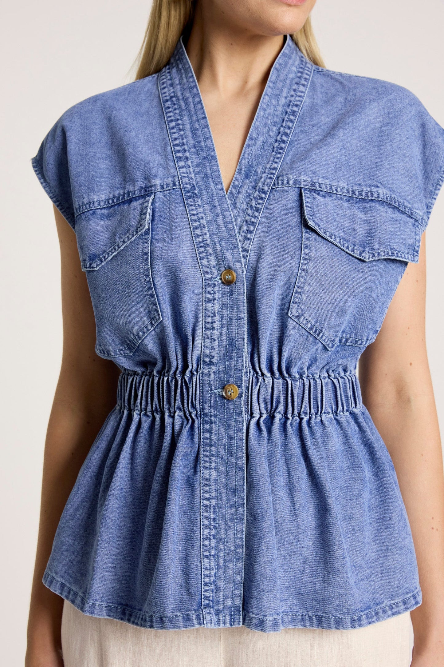 BODHI DENIM VEST - DENIM by Eb&ive