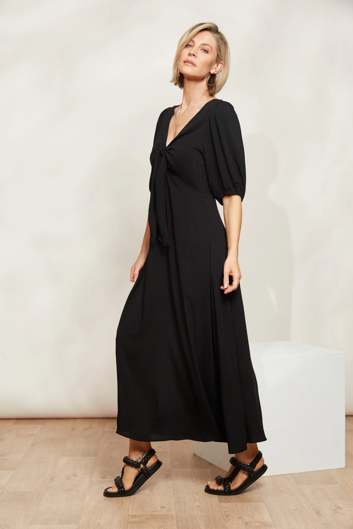 La Mer Tie Dress - Sable by eb&ive