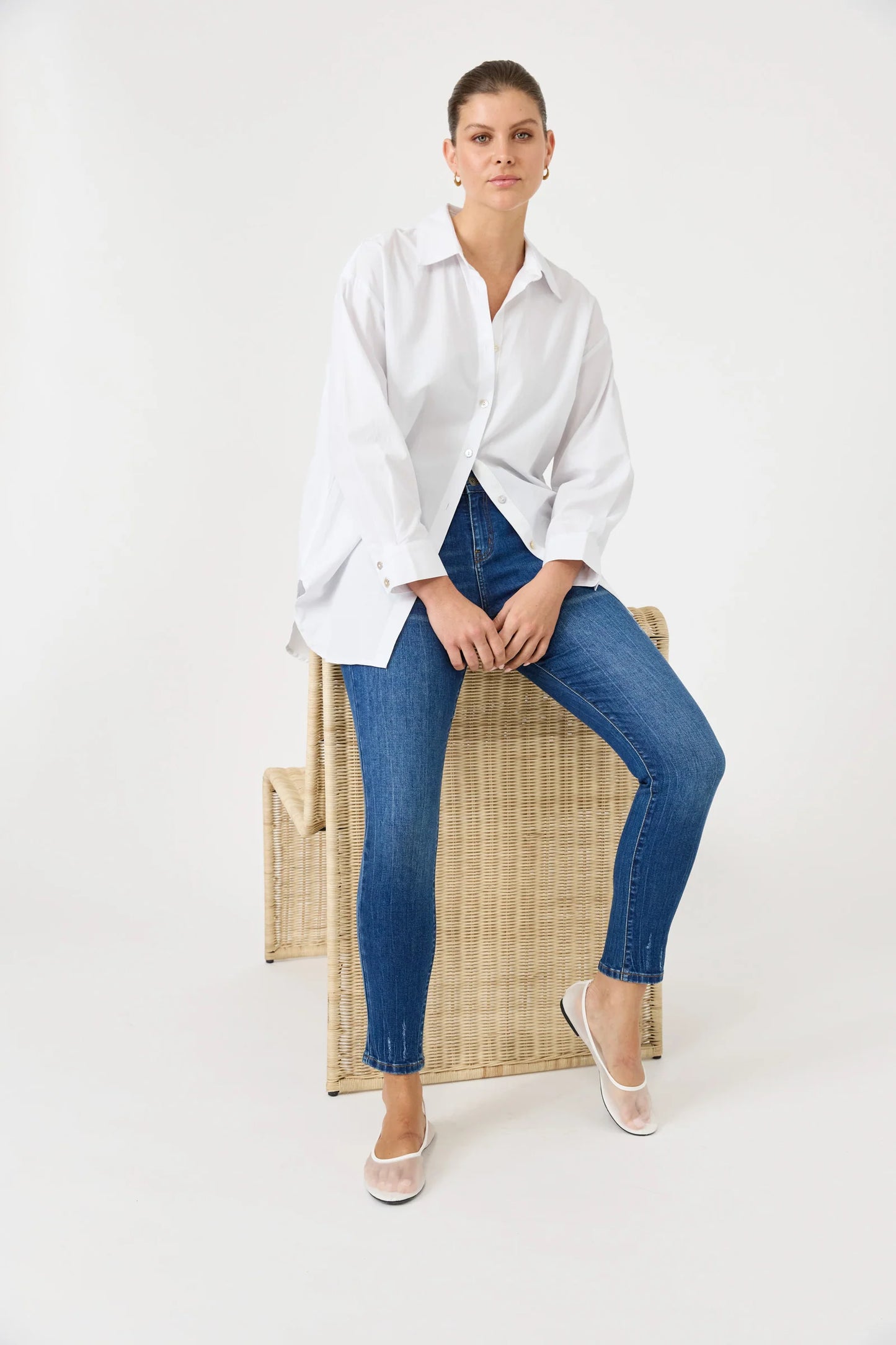 STUDIO OVERSIZE SHIRT - SALT by Eb&ive