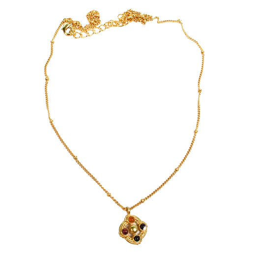 Euro Gold Gemstone Necklace 50cm by Melanie Woods