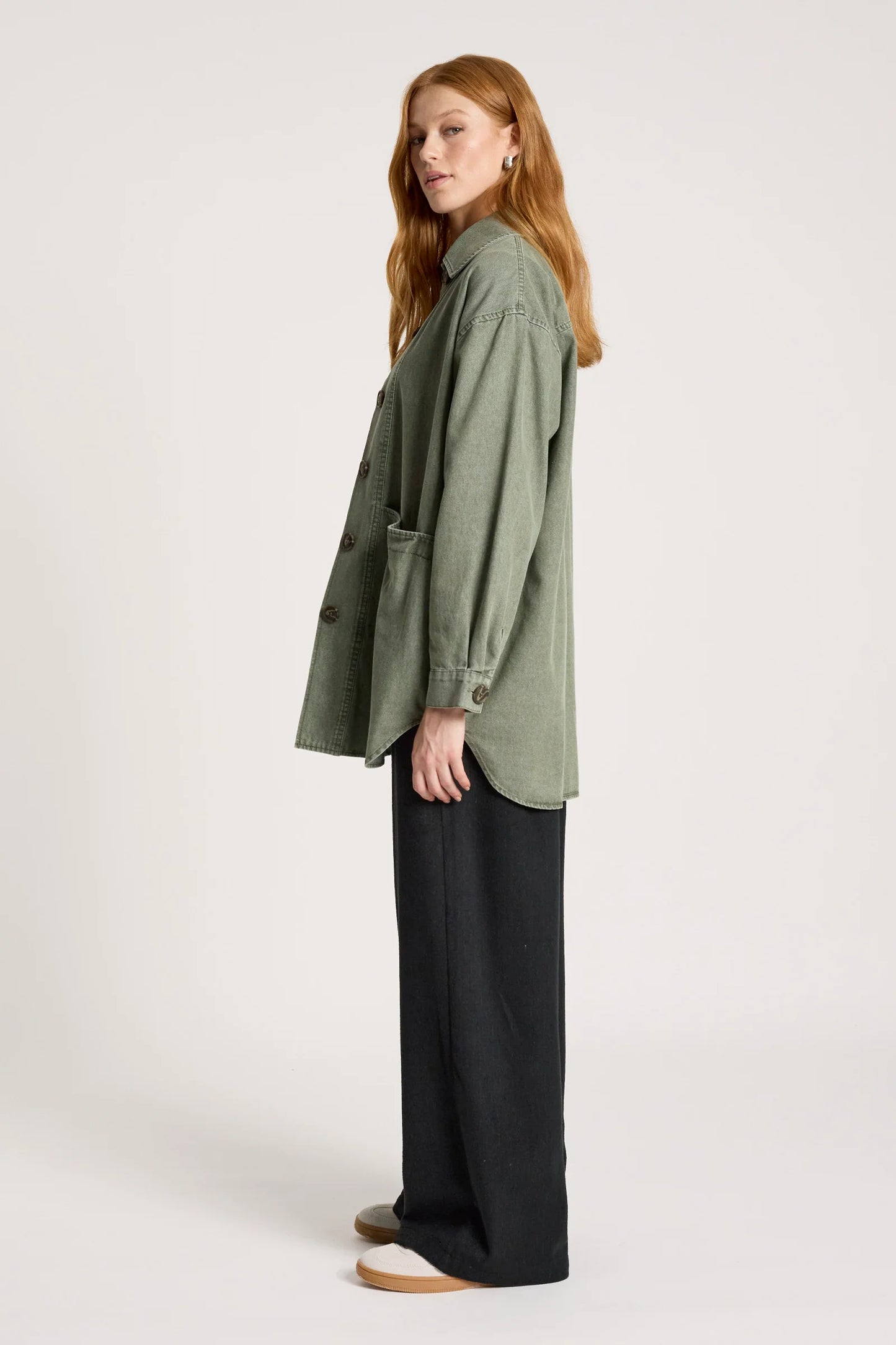 BODHI DENIM JACKET - OLIVE by Eb&ive