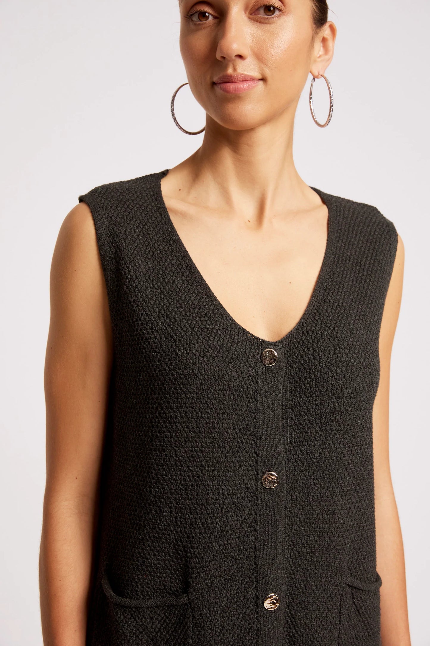MARIS KNIT VEST - BLACK by Eb&ive