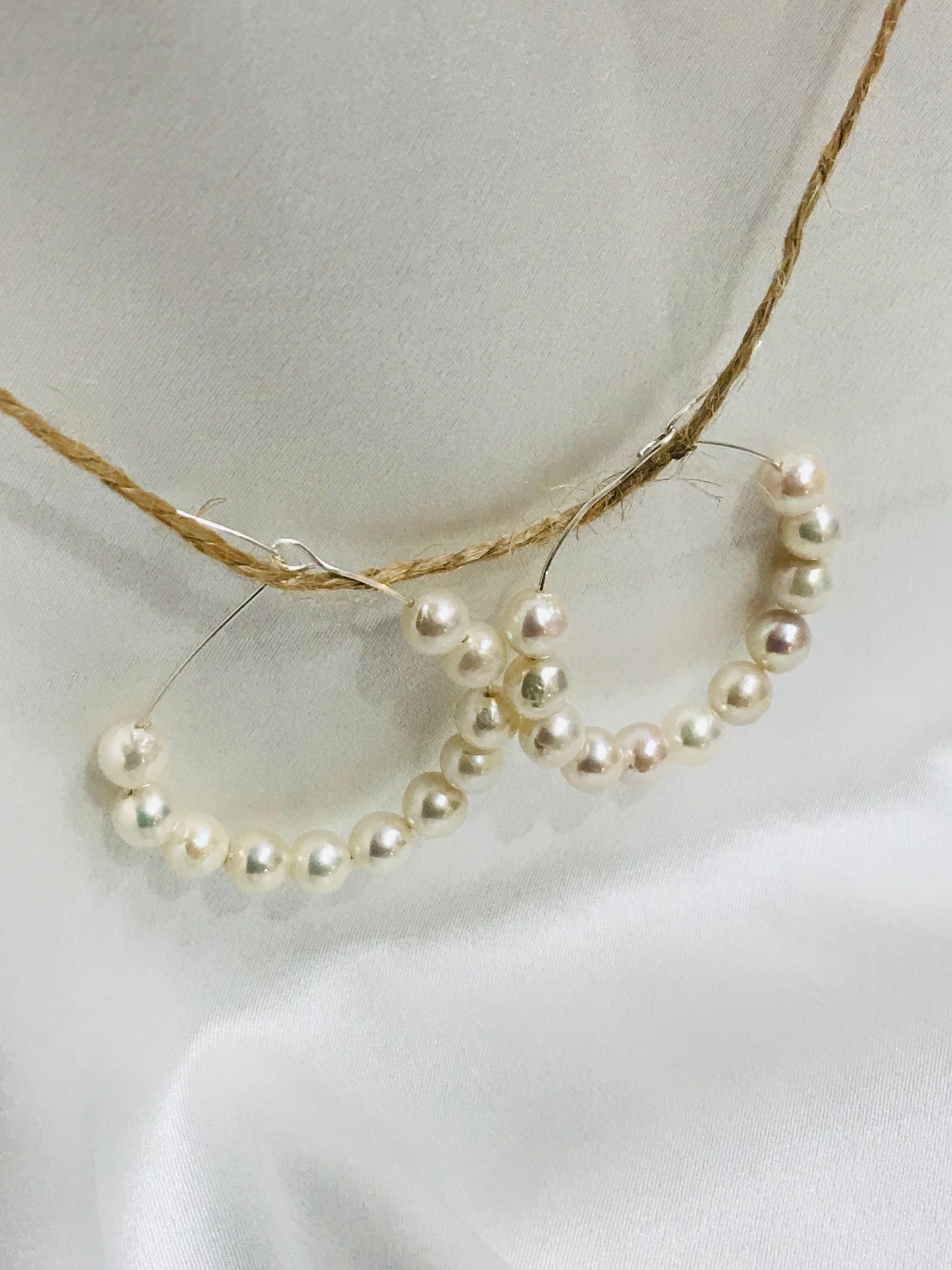 3cm Freshwater Pearl Hoop Earrings by Melanie Woods