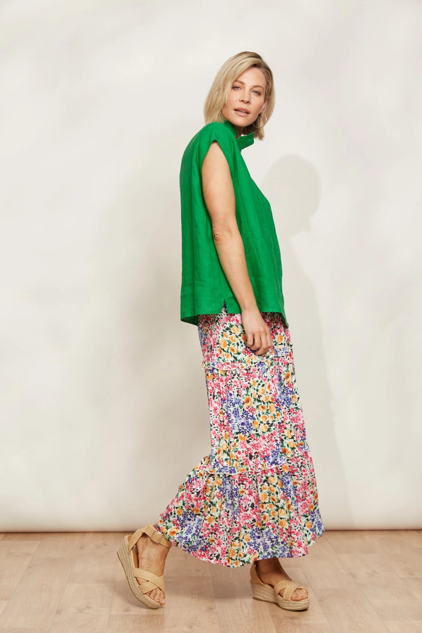 Halcyon Button Top by eb&ive - Emerald