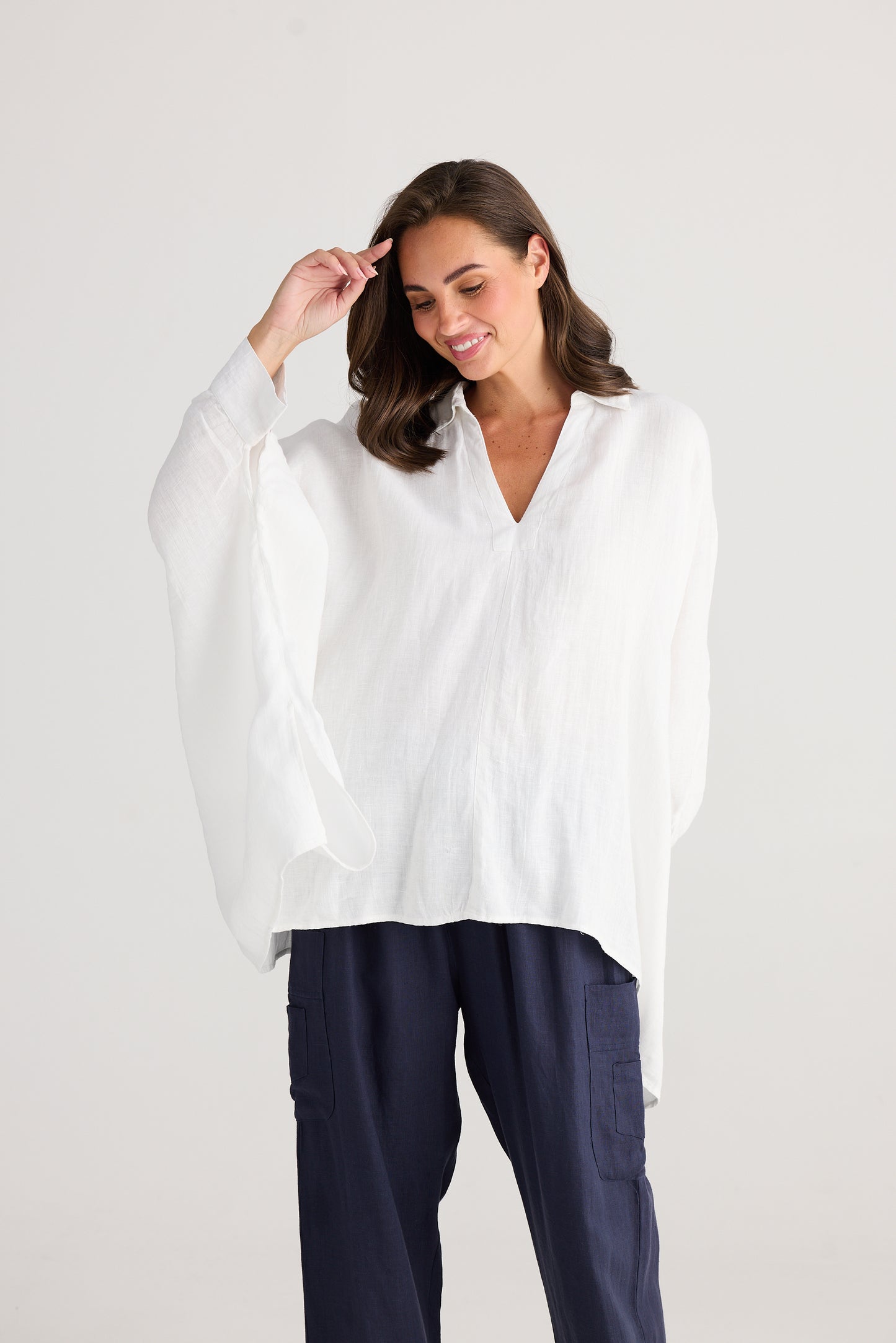 Palma Top by Holiday Trading - White Gauze