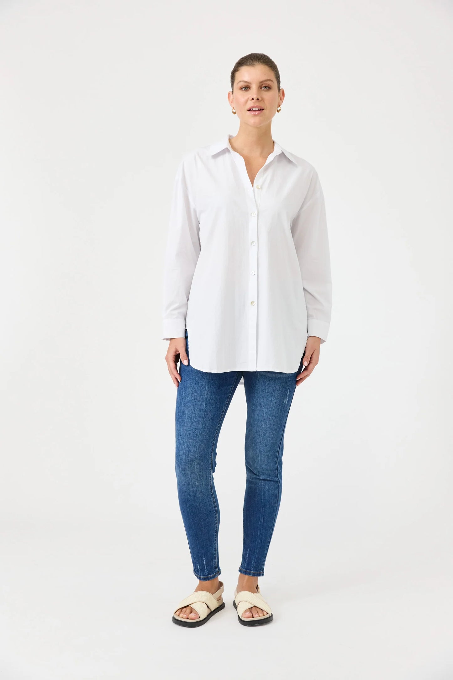 STUDIO OVERSIZE SHIRT - SALT by Eb&ive