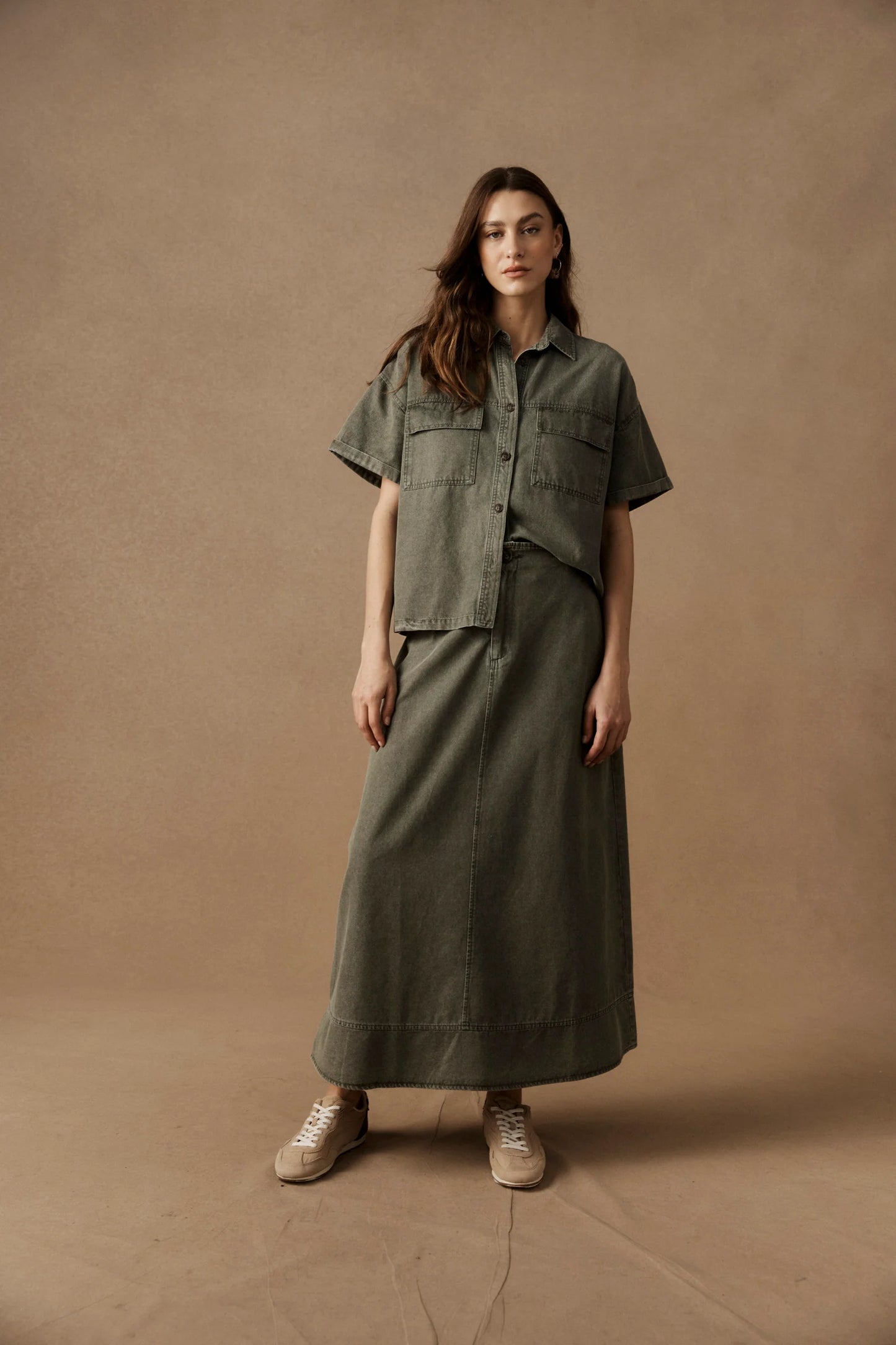 BODHI DENIM SHIRT - OLIVE by Eb&ive