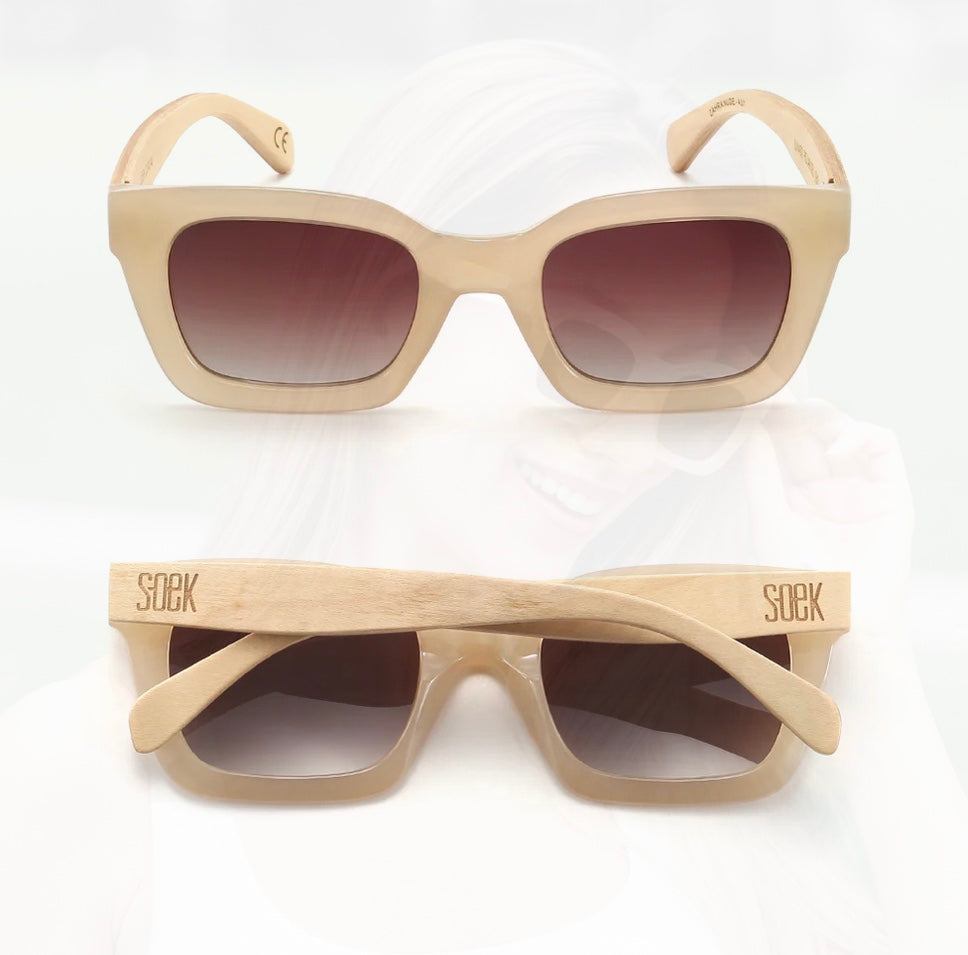 Zehra Nude Sunglasses by Soek