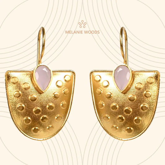 Euro Gold Gemstone Earrings