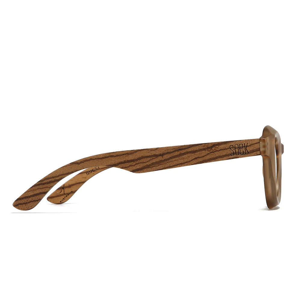 QUEST WHISKEY Sunglasses Polarised Lens Walnut Arms by Soek