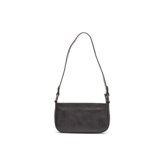 Rugged Hide Leather Bag- Cecile Black