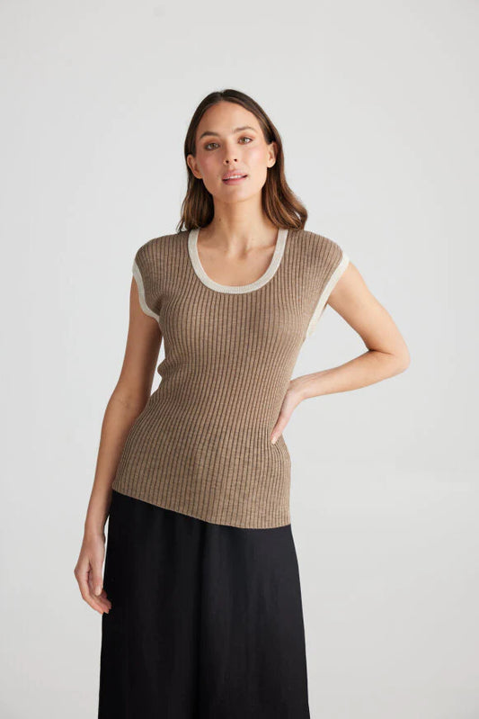 Jupiter Top by The Shanty - Taupe