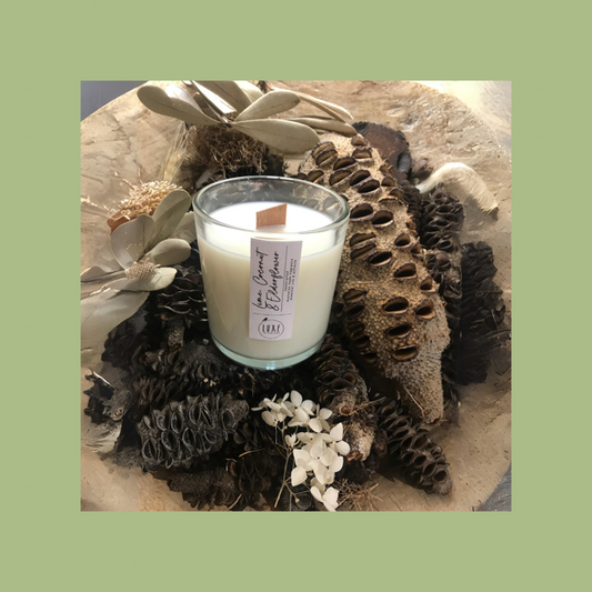 Lime Coconut & Elderflower Wood Wick Candle