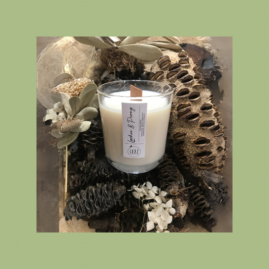 Lychee & Peony Wood Wick Candle