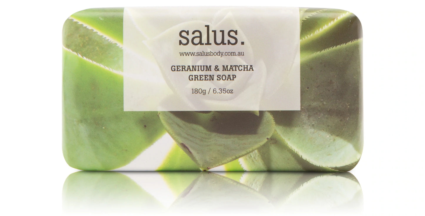 Salus Body - Geranium & Matcha Green Tea Soap