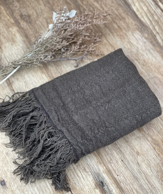 Angaston Handloomed Linen Hand Towel 50 x 80cm Charcoal
