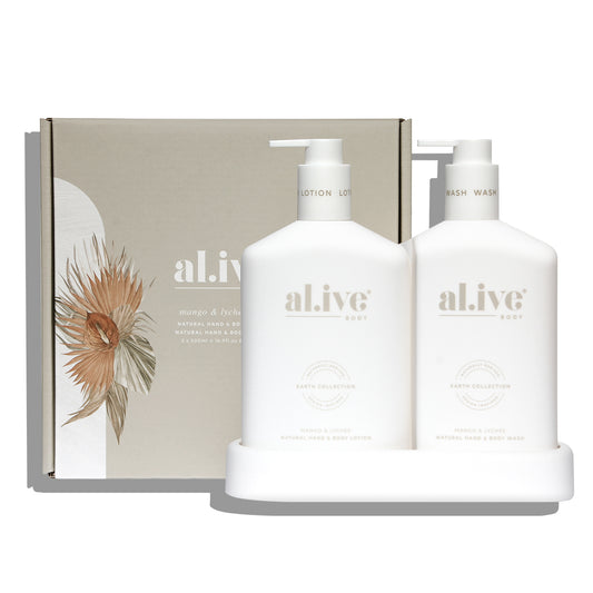 Alive Body Wash & Lotion Duo + Tray - Mango & Lychee