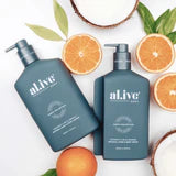 Alive Body Wash & Lotion Duo + Tray - Coconut & Wild Orange